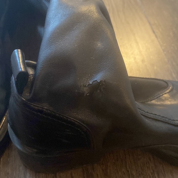 Zara over the knees black faux leather boots - Picture 8 of 8